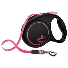 Поводок-рулетка для собак Flexi LE Promotion M ленточный розовый 5 м