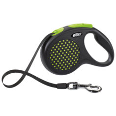 Поводок-рулетка для собак Flexi Design M ленточный зеленый 5 м