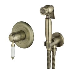 Смеситель для биде Lemark Villa LM4819B однорычажный встраиваемый лейка в комплекте бронза