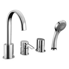 Смеситель для ванны с душем Lemark Atlantiss LM3241C однорычажный встраиваемый лейка в комплекте хром