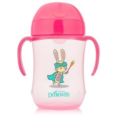 Поильник-непроливайка Dr. Browns Soft-Spout Toddler Cup TC91024/TC91025, 270 мл розовый супергерой