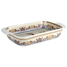 Коралл Блюдо-шубница Павлин 900 мл бежевый