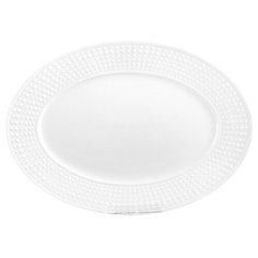Коралл Блюдо овальное Жемчуг 36 см белый