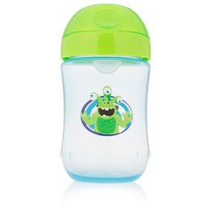 Поильник-непроливайка Dr. Browns Soft-Spout Toddler Cup TC91003/TC91004, 270 мл голубой с салатовой крышкой