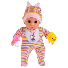 Интерактивный пупс Карапуз Hello Kitty, 20 см, в полосатой одежде, Y20ST-BB-RU