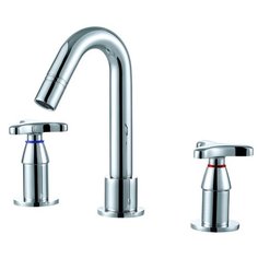 Смеситель для раковины (умывальника) D&K DA1384141 двухрычажный встраиваемый хром DK