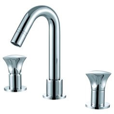 Смеситель для раковины (умывальника) D&K DA1384101 двухрычажный встраиваемый хром DK