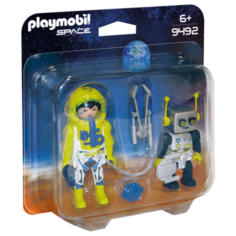 Набор с элементами конструктора Playmobil Space 9492 Астронавт и робот