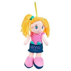 Мягкая игрушка ABtoys Кукла блондинка в джинсовой юбочке 20 см