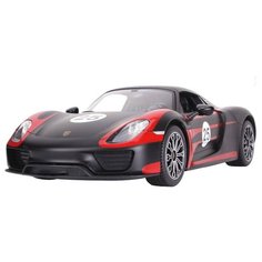 Легковой автомобиль Rastar Porsche 918 Spyder (70710) 1:14 33 см черный/красный