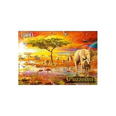 Пазл Рыжий кот Puzzolini Адриан Честерман Закат в саванне (MGPZ1000-7734), 1000 дет.