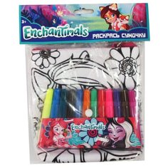 CENTRUM Набор для раскрашивания Enchantimals сумка 18х21х2 см, 12 фломастеров (88552)