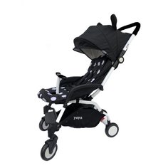 Прогулочная коляска Yoya X6 (бамбук. коврик, дожд., москит., сумка-чехол, ремень, бампер Т-образный, корзина д/пок) Микки/белая рама, цвет шасси: белый