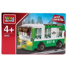 Конструктор ГОРОД МАСТЕРОВ Городской транспорт 1843 Автобус Легко Собрать