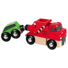 Набор машин Brio Буксир (33528) 14 см красный/зеленый