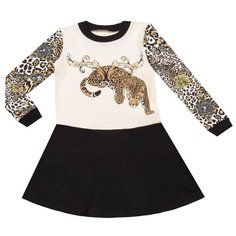 Платье Апрель размер 92-50, молочный/коричневый