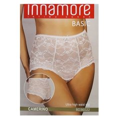 Innamore Трусы Слипы кружевные с завышенной талией Camerino, размер 4, bianco