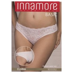 Innamore Трусы Слипы Clusia средней посадки с кружевом, размер 1, bianco