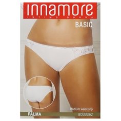 Innamore Трусы Слипы Palma средней посадки с кружевными вставками, размер 1, bianco