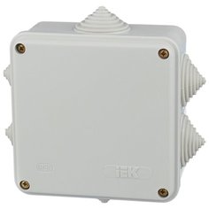 Распределительная коробка IEK KM41234 наружный монтаж 100x100 мм серый RAL 7035