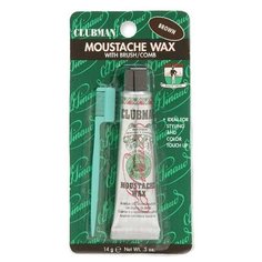Clubman Воск для бороды Moustache Wax Brown, 15 мл
