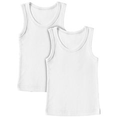 Майка Веселый Малыш 2 шт., размер 98, белый