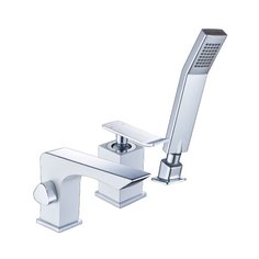 Смеситель для ванны с душем Lemark Contest LM5845CW однорычажный встраиваемый лейка в комплекте двухцветный