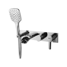 Смеситель для ванны с душем Lemark Atlantiss LM3224C однорычажный встраиваемый лейка в комплекте хром