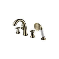 Смеситель для ванны с душем Lemark Vintage LM2841B двухрычажный встраиваемый лейка в комплекте бронза