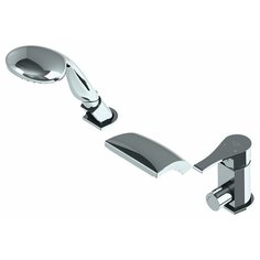 Смеситель для ванны с душем GPD ATROS MAK 67 однорычажный встраиваемый лейка в комплекте хром