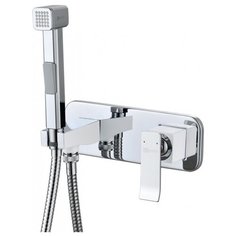 Смеситель для биде Lemark Contest LM5819CW однорычажный встраиваемый лейка в комплекте двухцветный белый/хром