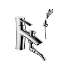 Смеситель для ванны с душем Lemark Atlantiss LM3215C однорычажный встраиваемый лейка в комплекте хром