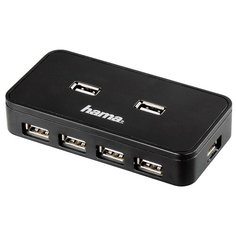 USB-концентратор HAMA Hub (00039859), разъемов: 7, черный