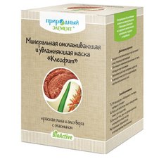 Природный элемент минеральная маска Клеофит омолаживающая Красная глина и алоэ вера с эластином, 330 мл