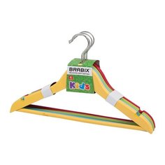 Вешалка Brabix Набор детские ассорти красный/желтый/синий/зеленый