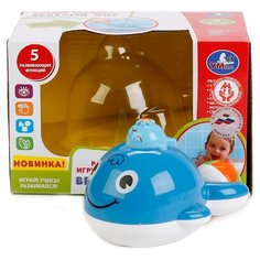 Игрушка для ванной Умка Веселый кит бело-голубой