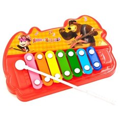 Играем вместе металлофон Маша Медведь 1610M480-R красный/желтый