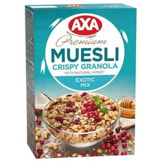 Гранола AXA с семенами льна, кокосом и клюквой, коробка, 250 г