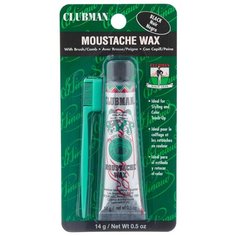 Clubman Воск для бороды Moustache Wax Black, 15 мл