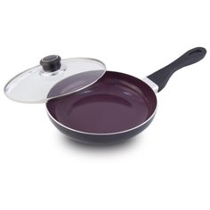 Сковорода Galaxy GL 9815 22 см, с крышкой, фиолетовый