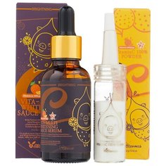 Elizavecca Vitamin C 100% Powder + Vita Multi Whitening Souce Serum Набор для лица Пудра витамина С + Омолаживающая сыворотка