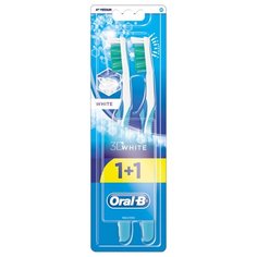 Зубная щетка Oral-B 3D White отбеливание: средней жесткости, в ассортименте, 2 шт.