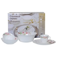 Столовый сервиз Shulopal Camelia 38 предметов белый