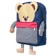 Action! Рюкзак Мишка AKB0014/1, синий/бежевый