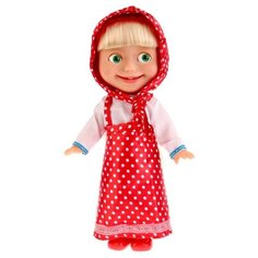 Интерактивная кукла Карапуз Маша и Медведь Маша в платье в горох, 30 см, Y83030B