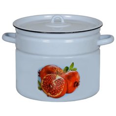 Кастрюля СтальЭмаль 1С200С 9 л, белый (гранат)