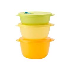 Tupperware Набор контейнеров "Новая волна" В79 оранжевый/желтый/зеленый