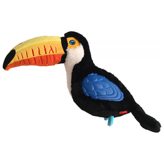 Игрушка для собак GiGwi Tropicana series Тукан большой с пищалкой (75460) черный/оранжевый/голубой