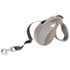 Поводок-рулетка для собак Ferplast Amigo tape S серый 5 м