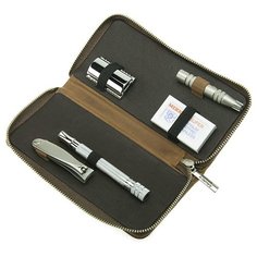 Набор Dovo Solingen 4016066 чехол, щипчики 502006, триммер, Т-образная бритва 23C + сменные кассеты – 10 шт.